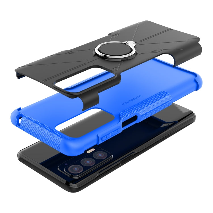 For Motorola Edge 2021 Armor Bear Shockproof PC + TPU Phone Protective Case with Ring Holder
