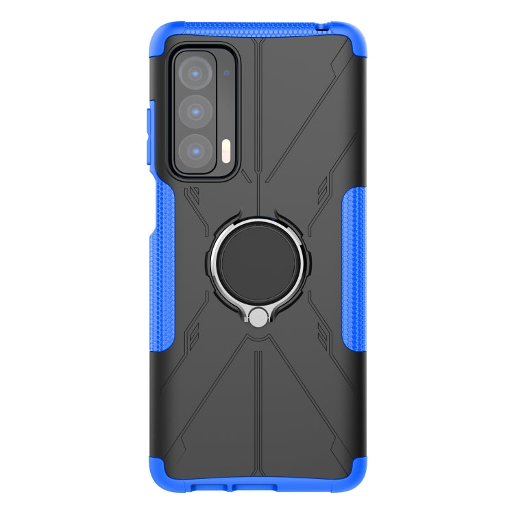 For Motorola Edge 2021 Armor Bear Shockproof PC + TPU Phone Protective Case with Ring Holder