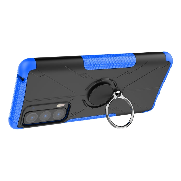 For Motorola Edge 2021 Armor Bear Shockproof PC + TPU Phone Protective Case with Ring Holder