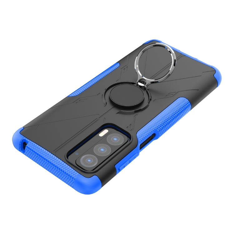 For Motorola Edge 2021 Armor Bear Shockproof PC + TPU Phone Protective Case with Ring Holder