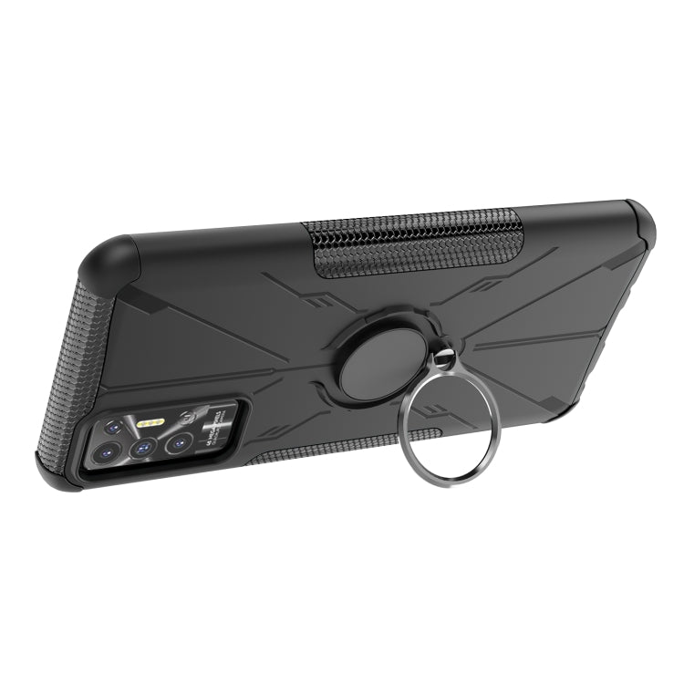 For Tecno Pova 2 Armor Bear Shockproof PC + TPU Phone Protective Case with Ring Holder