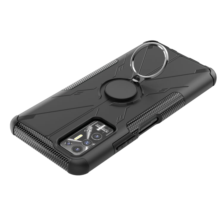 For Tecno Pova 2 Armor Bear Shockproof PC + TPU Phone Protective Case with Ring Holder