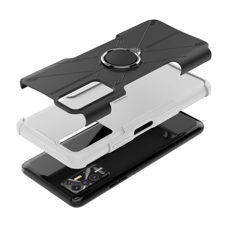 For Tecno Pova 2 Armor Bear Shockproof PC + TPU Phone Protective Case with Ring Holder