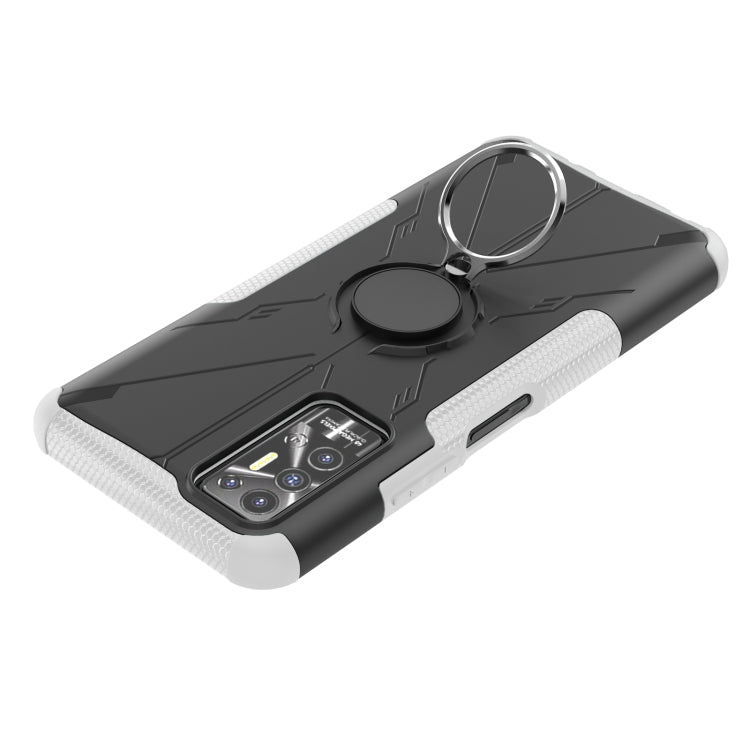 For Tecno Pova 2 Armor Bear Shockproof PC + TPU Phone Protective Case with Ring Holder