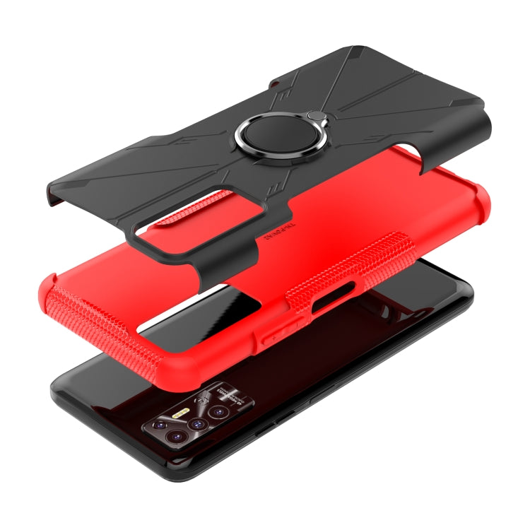 For Tecno Pova 2 Armor Bear Shockproof PC + TPU Phone Protective Case with Ring Holder