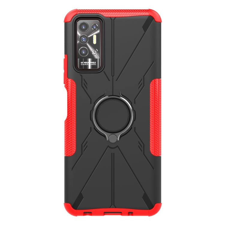 For Tecno Pova 2 Armor Bear Shockproof PC + TPU Phone Protective Case with Ring Holder