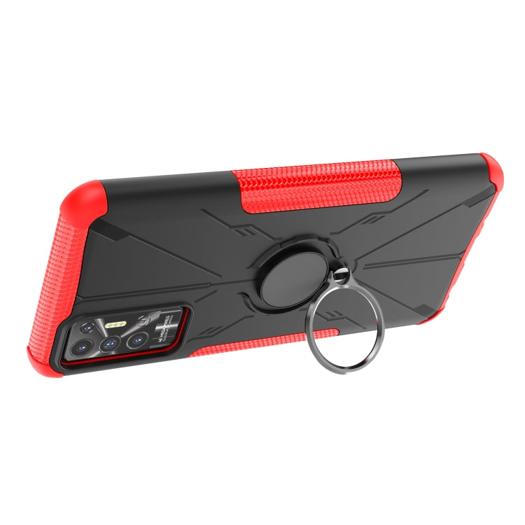 For Tecno Pova 2 Armor Bear Shockproof PC + TPU Phone Protective Case with Ring Holder