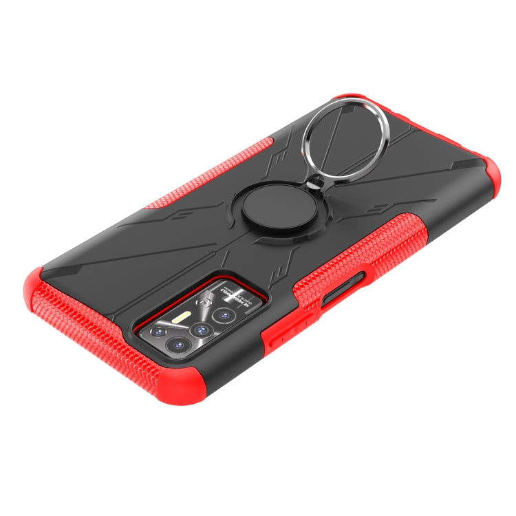For Tecno Pova 2 Armor Bear Shockproof PC + TPU Phone Protective Case with Ring Holder