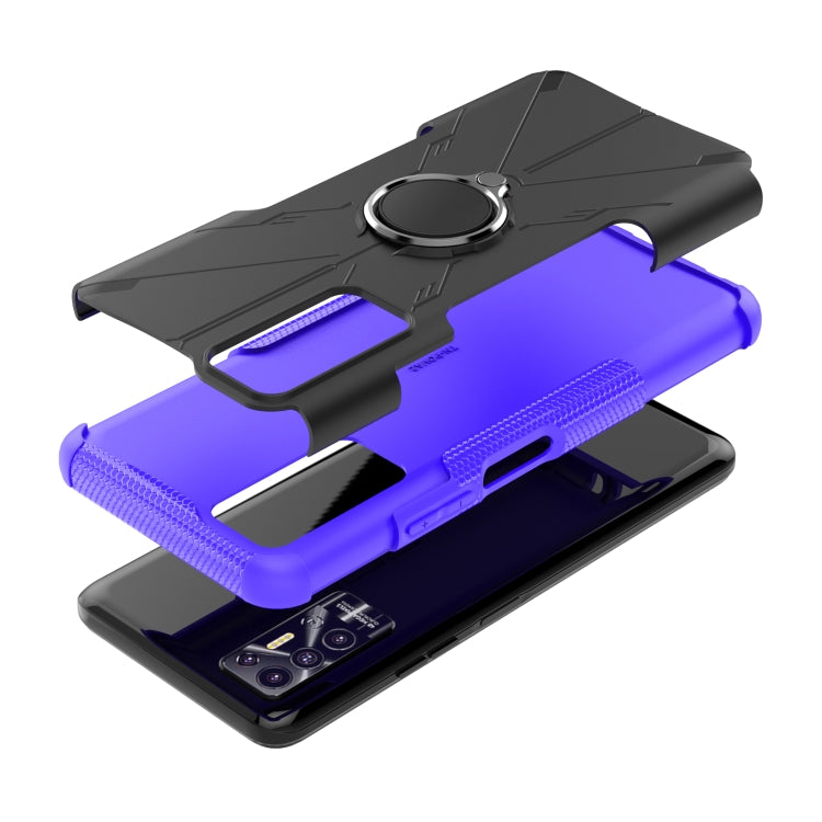 For Tecno Pova 2 Armor Bear Shockproof PC + TPU Phone Protective Case with Ring Holder
