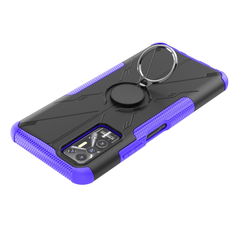 For Tecno Pova 2 Armor Bear Shockproof PC + TPU Phone Protective Case with Ring Holder