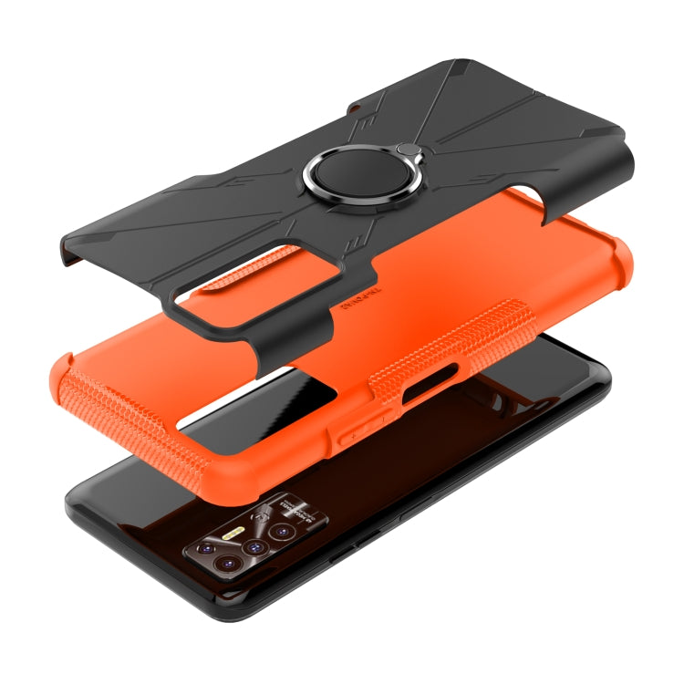 For Tecno Pova 2 Armor Bear Shockproof PC + TPU Phone Protective Case with Ring Holder