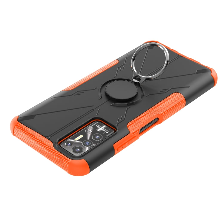 For Tecno Pova 2 Armor Bear Shockproof PC + TPU Phone Protective Case with Ring Holder