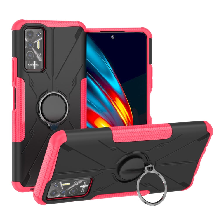 For Tecno Pova 2 Armor Bear Shockproof PC + TPU Phone Protective Case with Ring Holder
