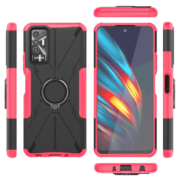 For Tecno Pova 2 Armor Bear Shockproof PC + TPU Phone Protective Case with Ring Holder