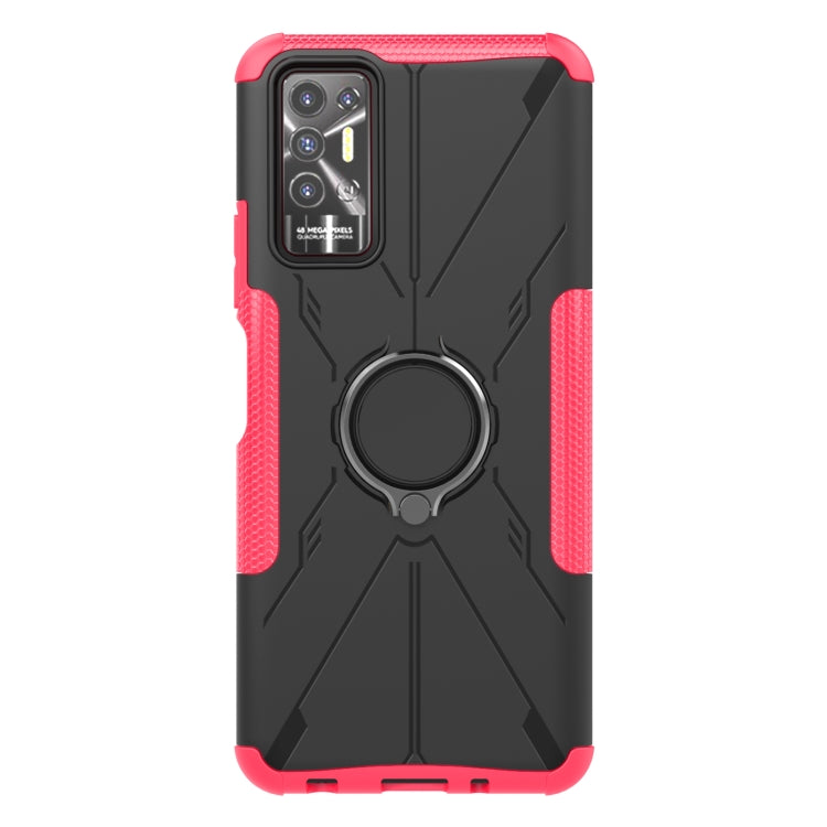 For Tecno Pova 2 Armor Bear Shockproof PC + TPU Phone Protective Case with Ring Holder