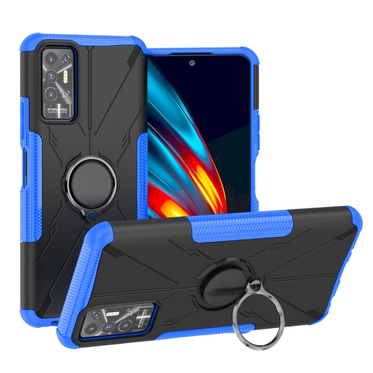 For Tecno Pova 2 Armor Bear Shockproof PC + TPU Phone Protective Case with Ring Holder