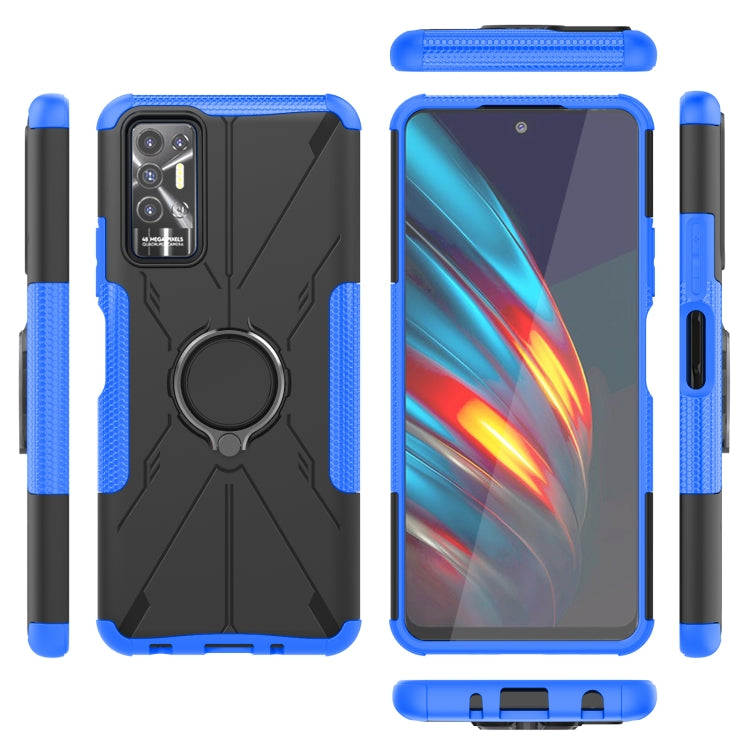For Tecno Pova 2 Armor Bear Shockproof PC + TPU Phone Protective Case with Ring Holder