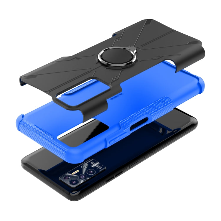 For Tecno Pova 2 Armor Bear Shockproof PC + TPU Phone Protective Case with Ring Holder