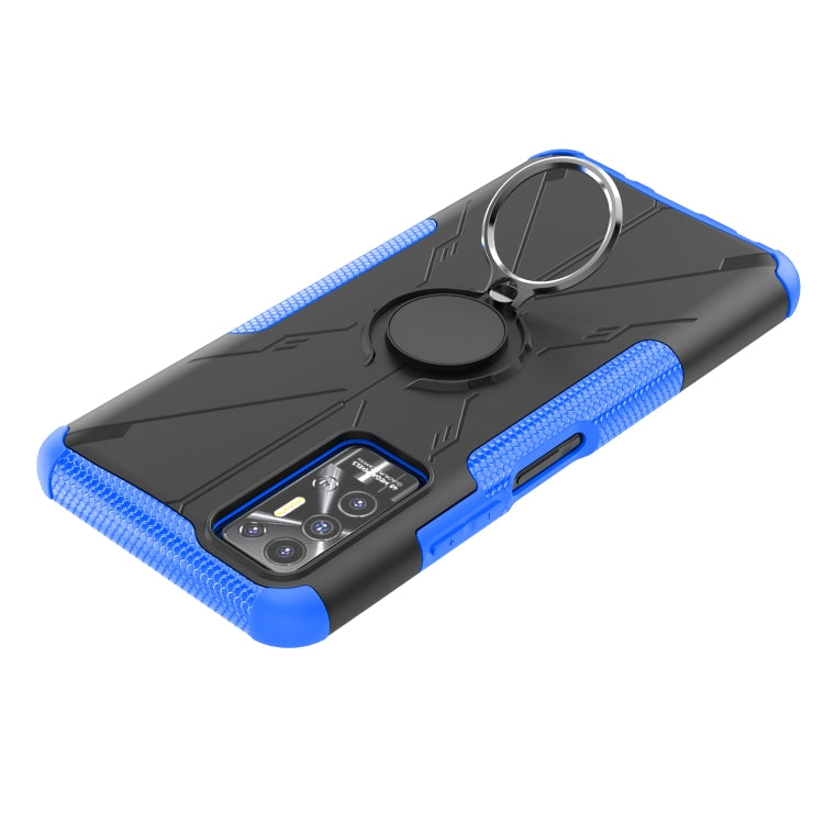 For Tecno Pova 2 Armor Bear Shockproof PC + TPU Phone Protective Case with Ring Holder