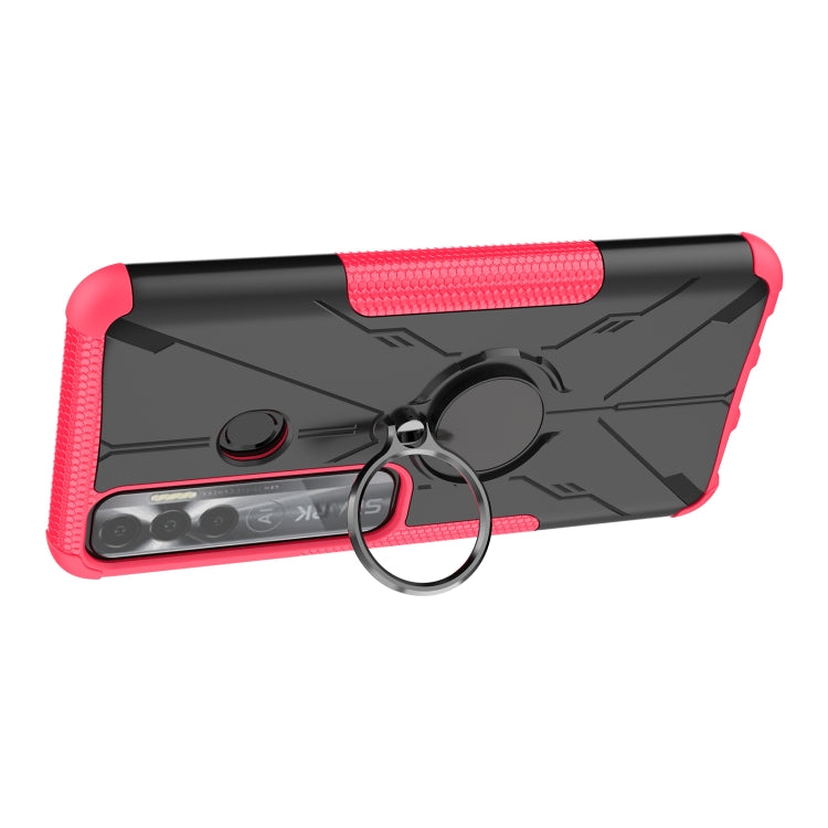 For Tecno Spark 7 Pro Armor Bear Shockproof PC + TPU Phone Protective Case with Ring Holder