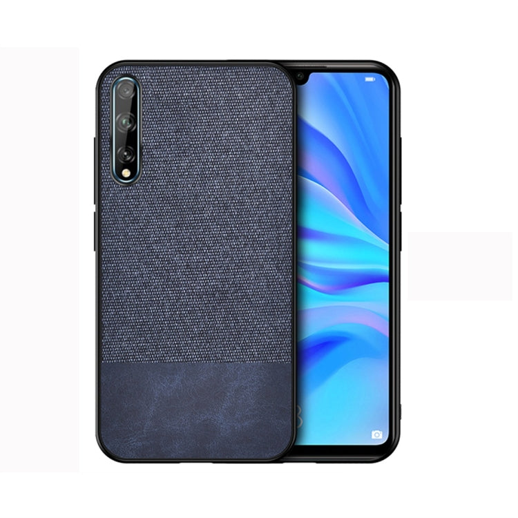 For Huawei Enjoy 10s Shockproof Splicing PU + Cloth Protective Case