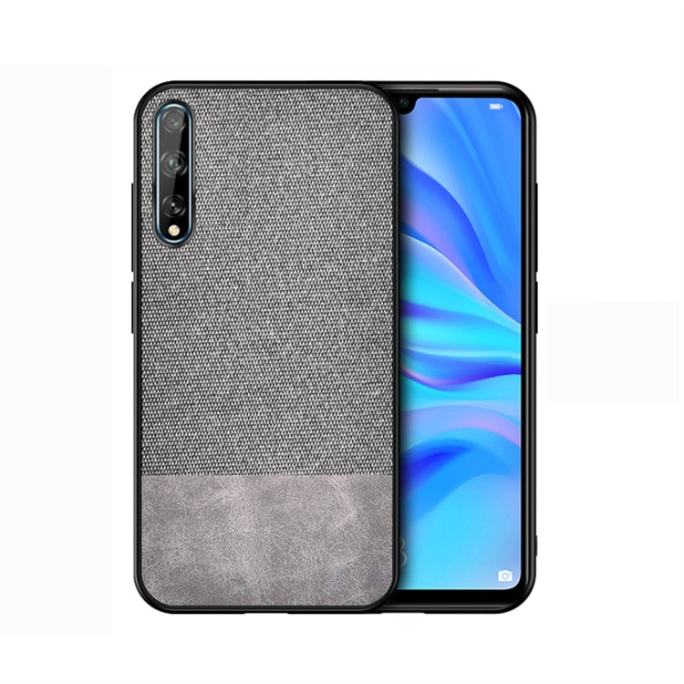 For Huawei Enjoy 10s Shockproof Splicing PU + Cloth Protective Case
