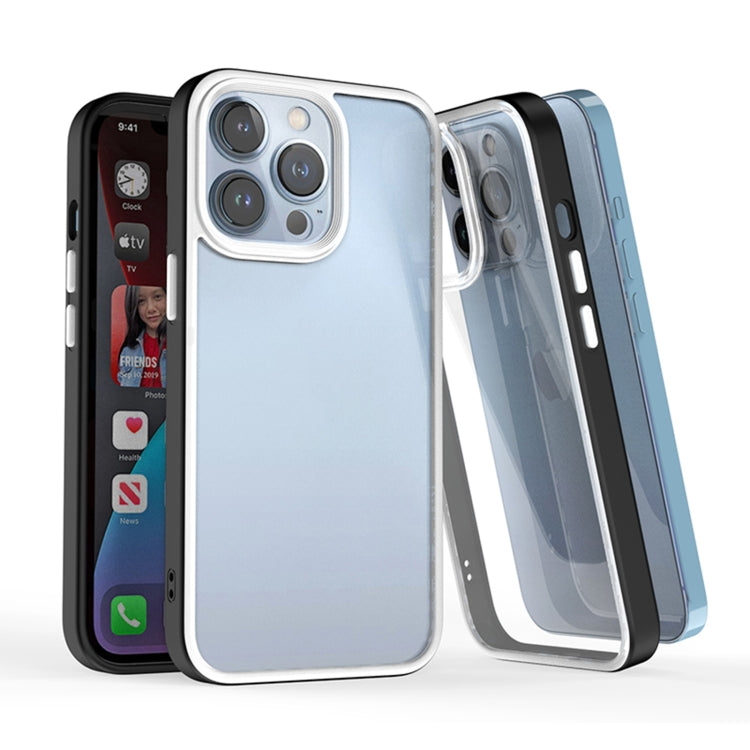 For iPhone 13 3 In 1 Two-color TPU + Acrylic Shockproof Phone Case