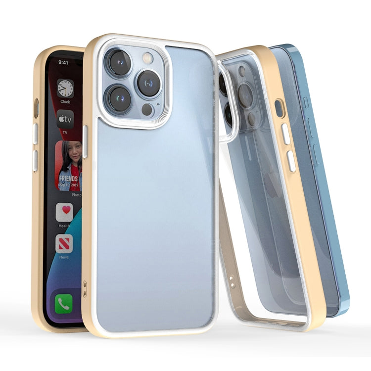 For iPhone 13 Pro 3 In 1 Two-color TPU + Acrylic Shockproof Phone Case