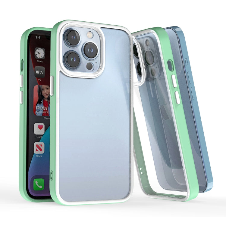 For iPhone 13 Pro 3 In 1 Two-color TPU + Acrylic Shockproof Phone Case