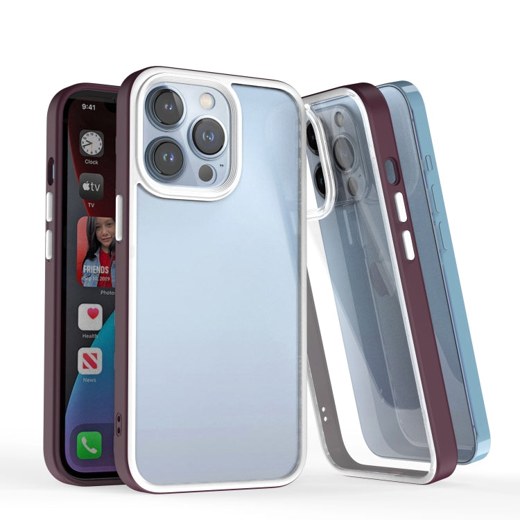 For iPhone 13 Pro 3 In 1 Two-color TPU + Acrylic Shockproof Phone Case