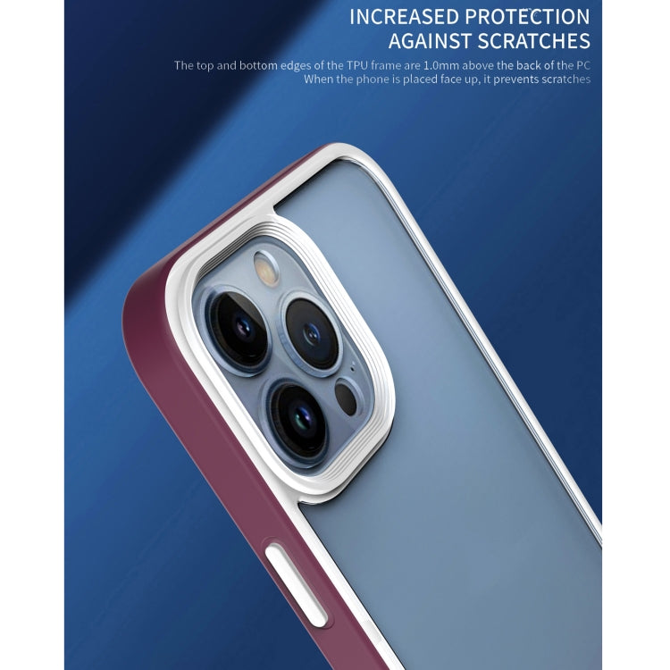 For iPhone 13 Pro 3 In 1 Two-color TPU + Acrylic Shockproof Phone Case