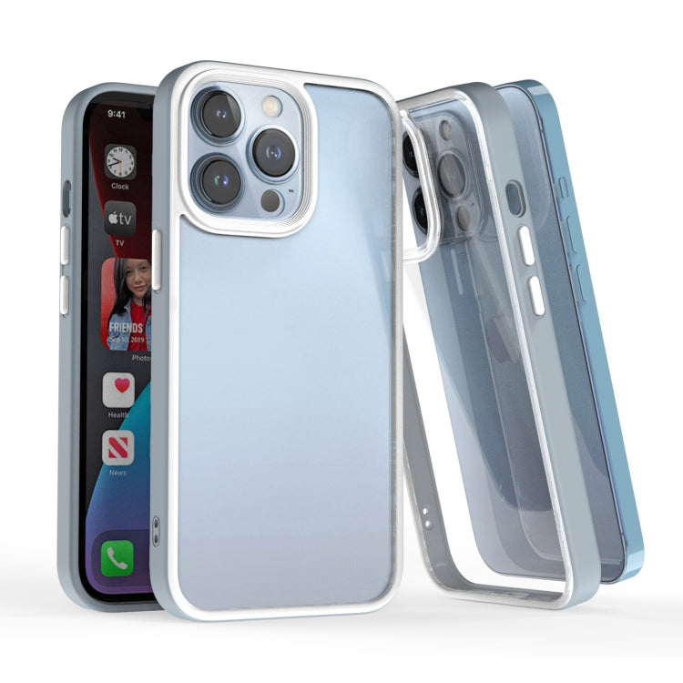 For iPhone 13 Pro Max 3 In 1 Two-color TPU + Acrylic Shockproof Phone Case
