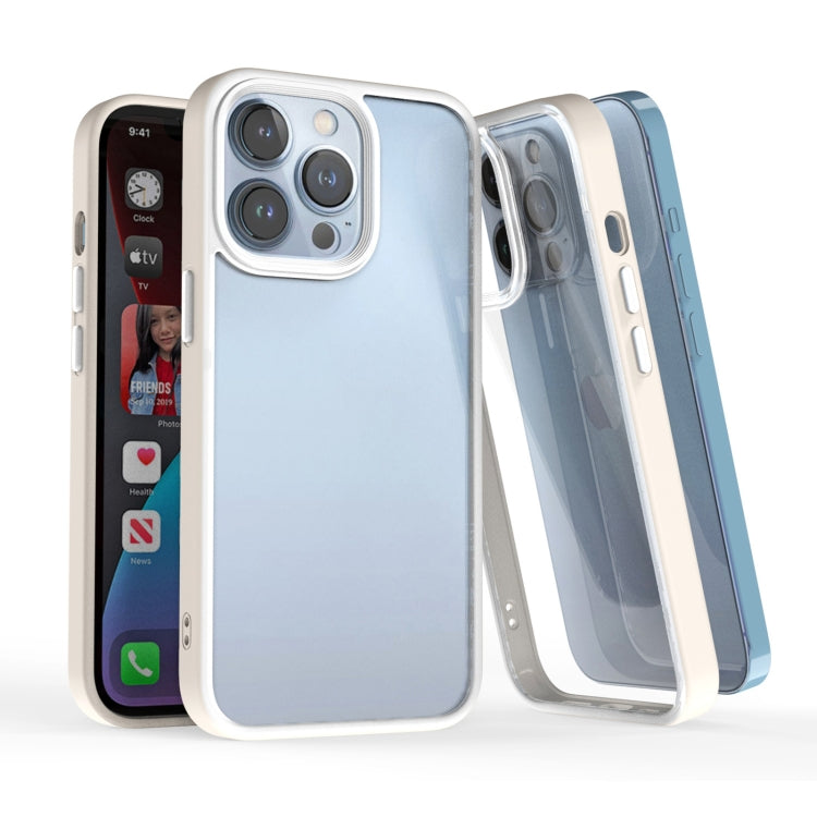 For iPhone 13 Pro Max 3 In 1 Two-color TPU + Acrylic Shockproof Phone Case