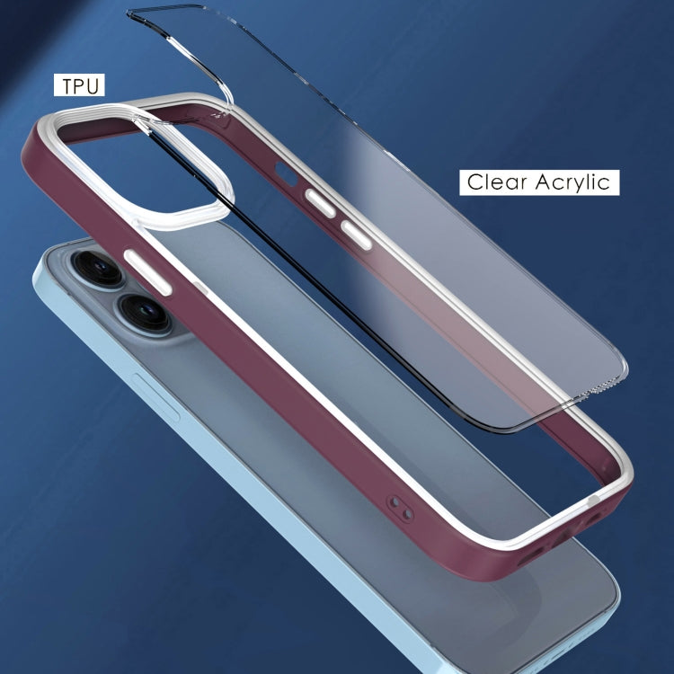 For iPhone 13 Pro Max 3 In 1 Two-color TPU + Acrylic Shockproof Phone Case