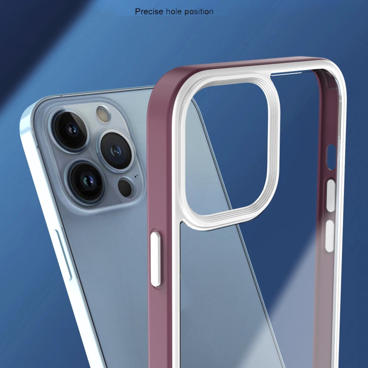 For iPhone 13 Pro Max 3 In 1 Two-color TPU + Acrylic Shockproof Phone Case