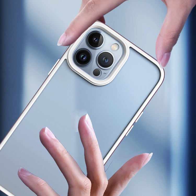 For iPhone 13 Pro Max 3 In 1 Two-color TPU + Acrylic Shockproof Phone Case