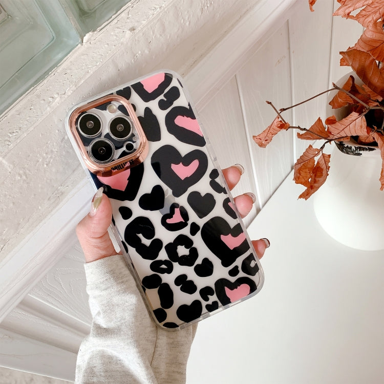 For iPhone 12 Pro Max Dual-side Laminating IMD Plating Flower Pattern TPU Phone Case