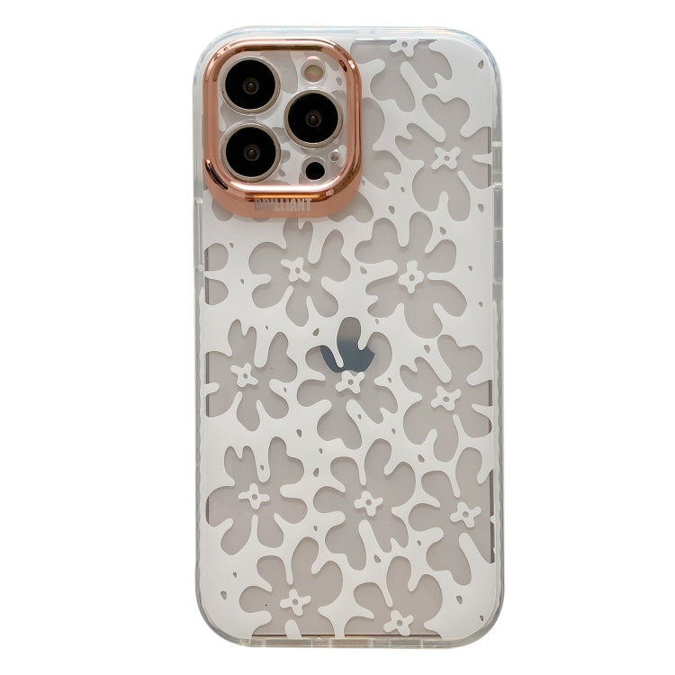 For iPhone 11 Dual-side Laminating IMD Plating Flower Pattern TPU Phone Case