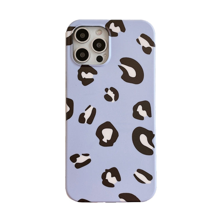 For iPhone 12 mini Leopard Print TPU Straight Edge Phone Case with Lanyard