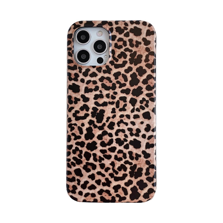 For iPhone 11 Pro Max Leopard Print TPU Straight Edge Phone Case with Lanyard