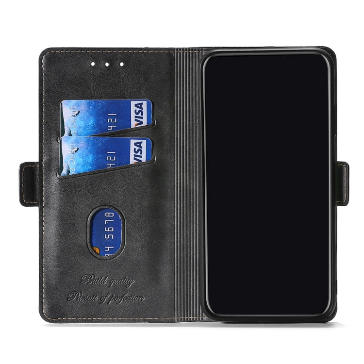 For Google Pixel 6 Retro Texture Contrast Color Buckle Horizontal Flip Leather Phone Case with Holder