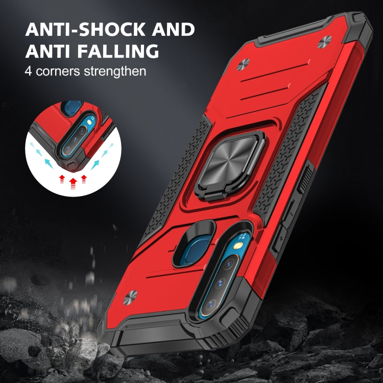 For vivo Y17 Magnetic Armor Shockproof TPU + PC Phone Case with Metal Ring Holder