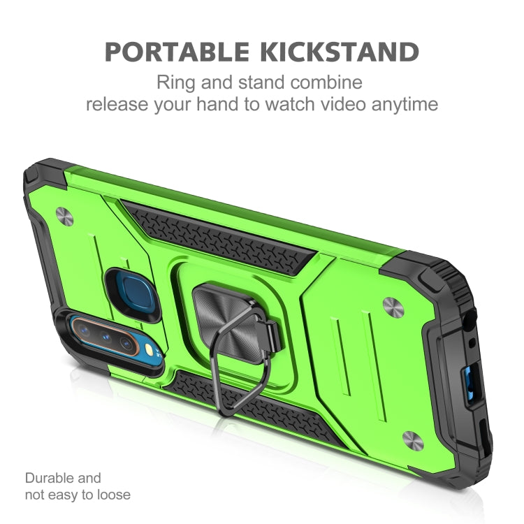 For vivo Y17 Magnetic Armor Shockproof TPU + PC Phone Case with Metal Ring Holder