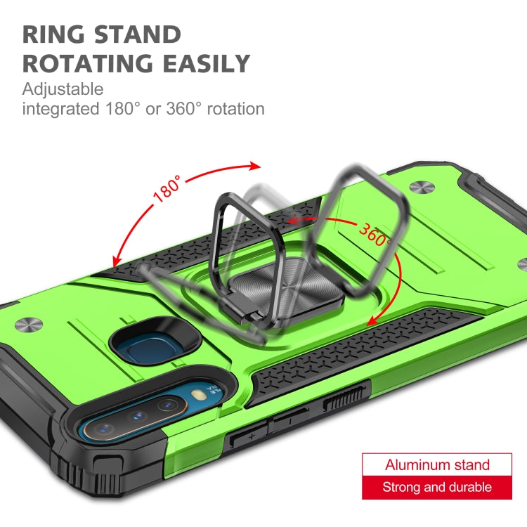 For vivo Y17 Magnetic Armor Shockproof TPU + PC Phone Case with Metal Ring Holder