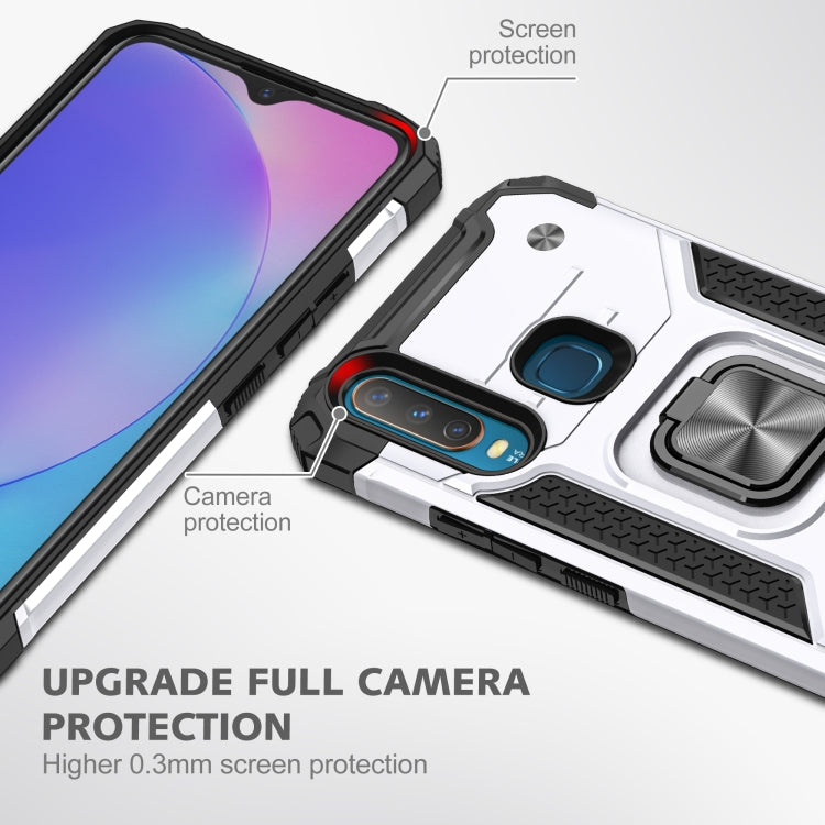For vivo Y17 Magnetic Armor Shockproof TPU + PC Phone Case with Metal Ring Holder
