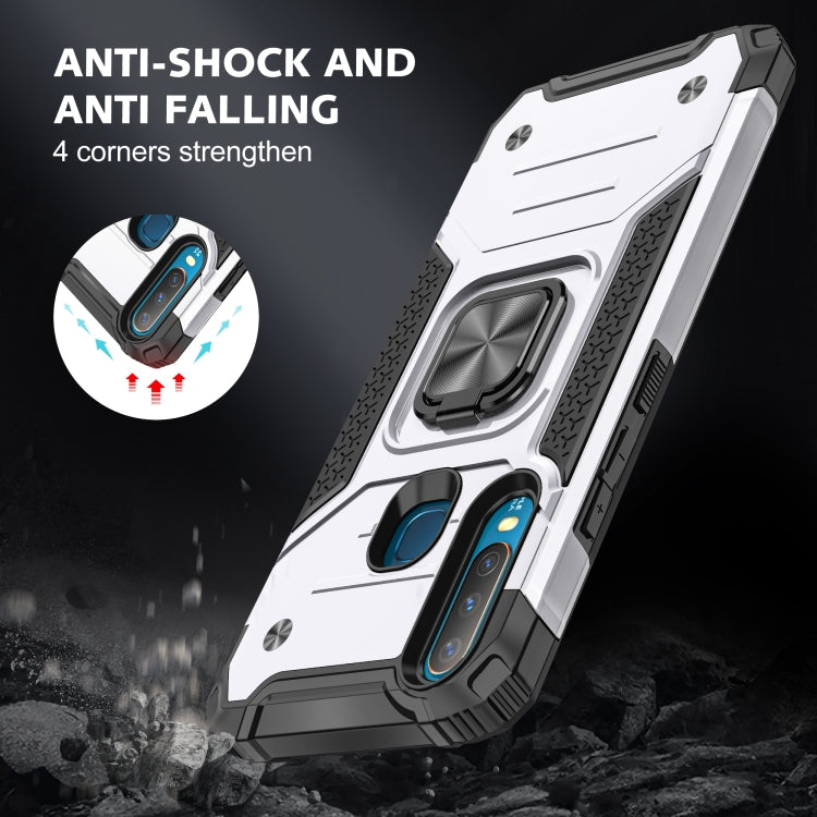 For vivo Y17 Magnetic Armor Shockproof TPU + PC Phone Case with Metal Ring Holder