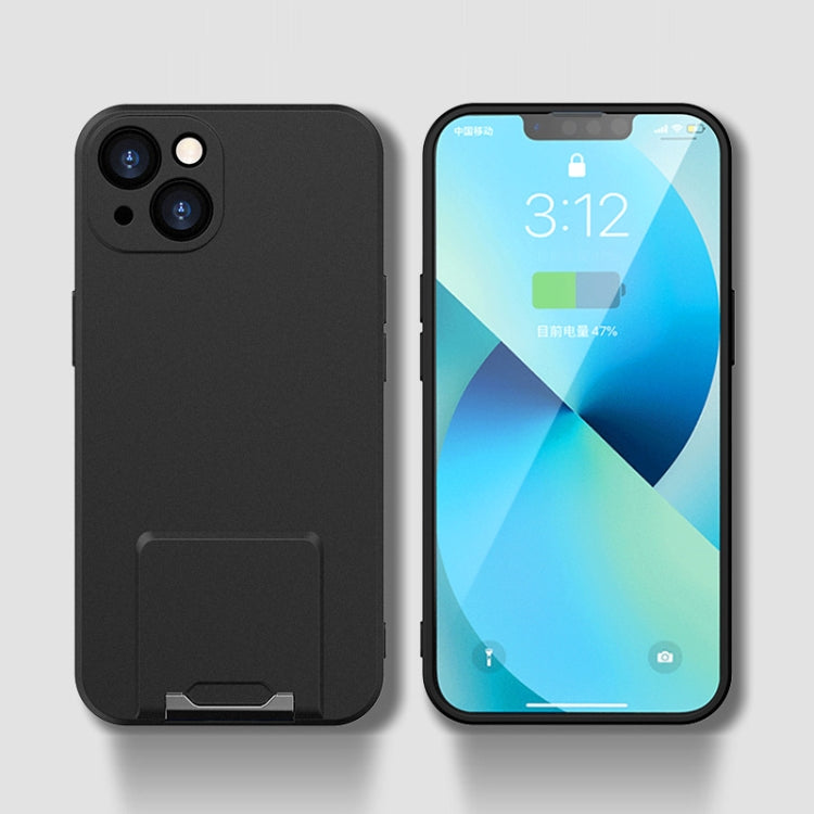 For iPhone 13 Skin Feel Frosted TPU Shockproof Phone Case with Telescopic Holder Pro Max