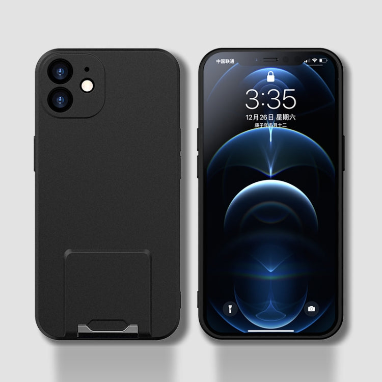 For iPhone 11 Pro Max Skin Feel Frosted TPU Shockproof Phone Case with Telescopic Holder
