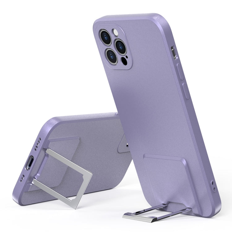 For iPhone 11 Pro Max Skin Feel Frosted TPU Shockproof Phone Case with Telescopic Holder