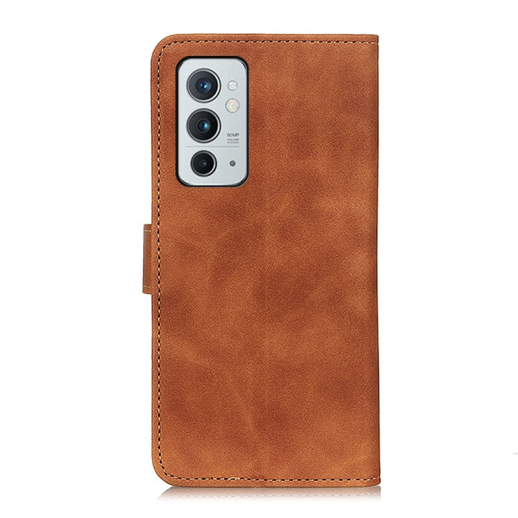 For OnePlus 9RT 5G KHAZNEH Retro Texture Horizontal Flip Leather Phone Case with Holder & Card Slots & Wallet